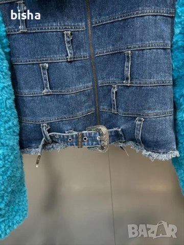 Дънково яке от две материи, снимка 5 - Якета - 44238338