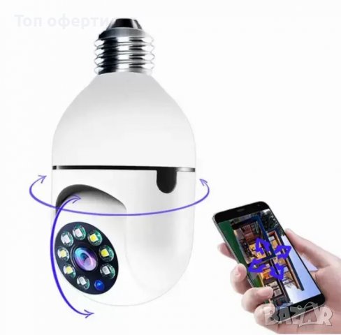 Куполна камера тип крушка с ъгъл на видимост 360° и вграден микрофон, снимка 6 - IP камери - 37589386