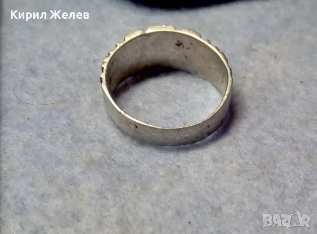 СТИЛНО РЕТРО АРТ ОРНАМЕНТИРАН СРЕБЪРЕН ПРЪСТЕН РЪЧНА БИЖУТЕРСКА ИЗРАБОТКА 50209, снимка 4 - Пръстени - 49959634