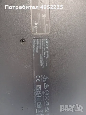 Acer aspire 1 модел N17Q4/intel celeron CPU N3350/4 RAM/1,1GHz/30HDD,14'', снимка 2 - Лаптопи за работа - 56167585