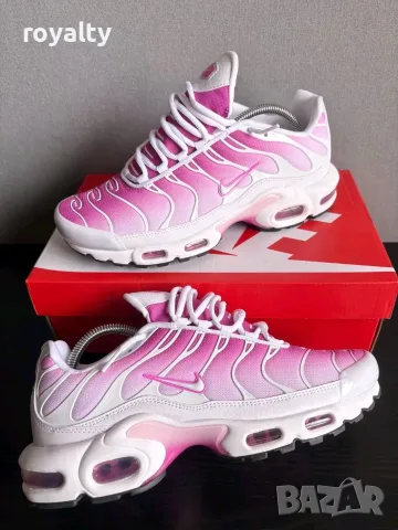 Nike Air Max TN Plus - Цвят Бяло и Розово Нови Дамски Маратонки с Кутия 