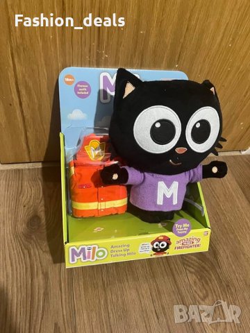 Плюшена играчка Черна котка Майло Milo сменяемо облекло на пожарникар, снимка 10 - Плюшени играчки - 42491157