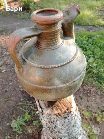 Стар голям глинен оцетник,крондир, снимка 6 - Колекции - 50180940