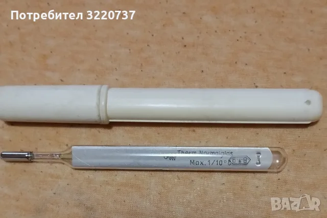 Стар живачен термометър., снимка 3 - Уреди за диагностика - 55805613