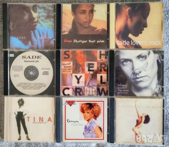 Неофициални матрични CD дискове - Sade, Sheryl Crow, Tina Turner, Alannah Myles