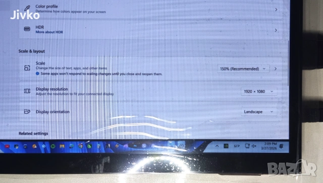 10.1" монитор IPS, Touch, 1920x1080 преносим, снимка 2 - Монитори - 53997783