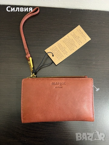 Дамско портмоне, естествена кожа, оригинал на марката