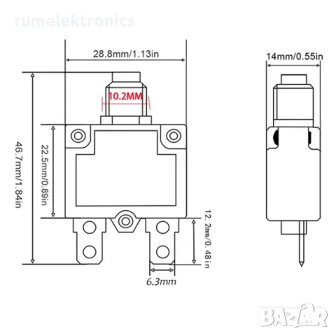 Предпазител защита от претоварване 8A, 10A, 15A, 20A, снимка 2 - Друга електроника - 47321599