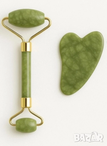 💚 Нефритен масажор за лице  