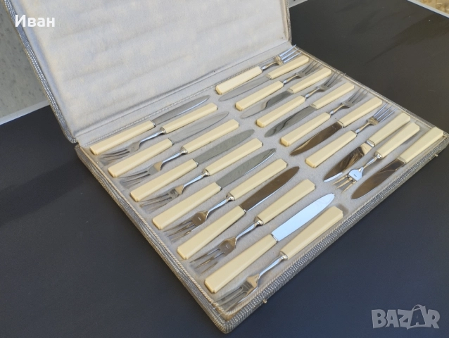 Комплект от 24 броя прибори за хранене/десерт, снимка 6 - Прибори за хранене, готвене и сервиране - 52226525