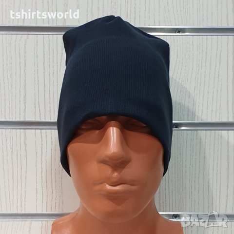 Нова зимна шапка в тъмносин цвят с индиго оттенък, снимка 2 - Шапки - 32047400
