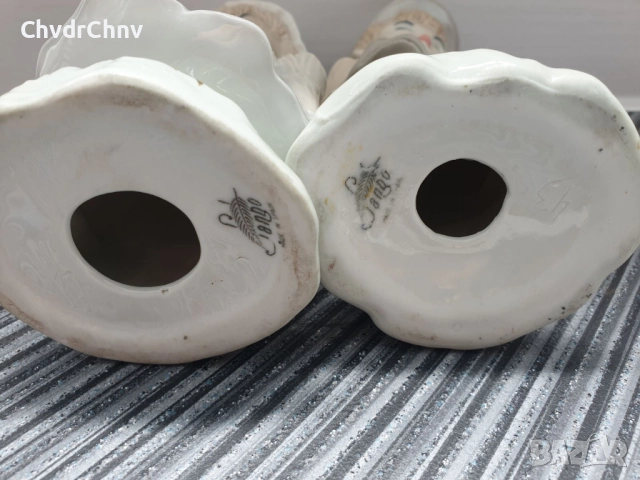 Sanbo Valencia статуетки 19см/2бр чифт/малка САНБО Валенсия испанска порцеланова фигура деца с шапки, снимка 9 - Статуетки - 51500464