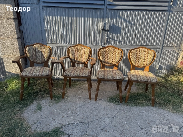 4 броя Винтидж столове дъб , снимка 2 - Столове - 51547112
