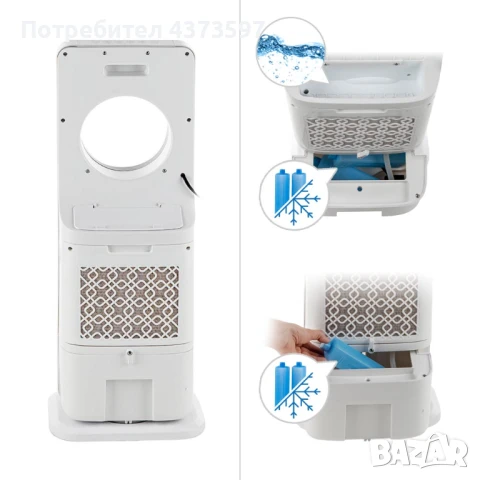 Мобилен охладител Muhler MC-4000, 65W, безвитлов, LED, 4 л, таймер, снимка 3 - Климатици - 50281815