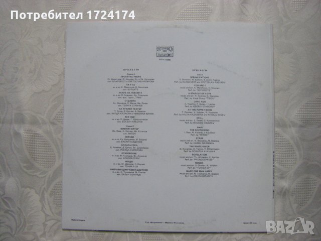 ВТА 11366 - Пролет 84, снимка 4 - Грамофонни плочи - 31518169