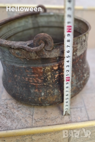 Старо медно котле за декорация , снимка 4 - Декорация за дома - 52177786