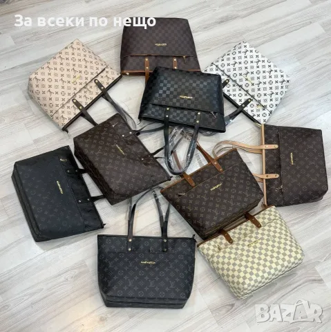 Louis Vuitton Дамска Чанта Тип Шопър С Монограм И Външен Джоб С Цип - Различни Цветове Код SK2494