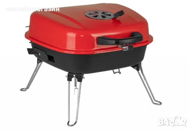 Барбекю Muhler, червено с капак, 40x40cm, снимка 1