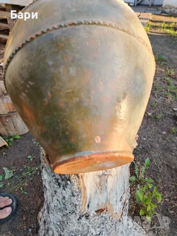Стар голям глинен оцетник,крондир, снимка 13 - Колекции - 50180940