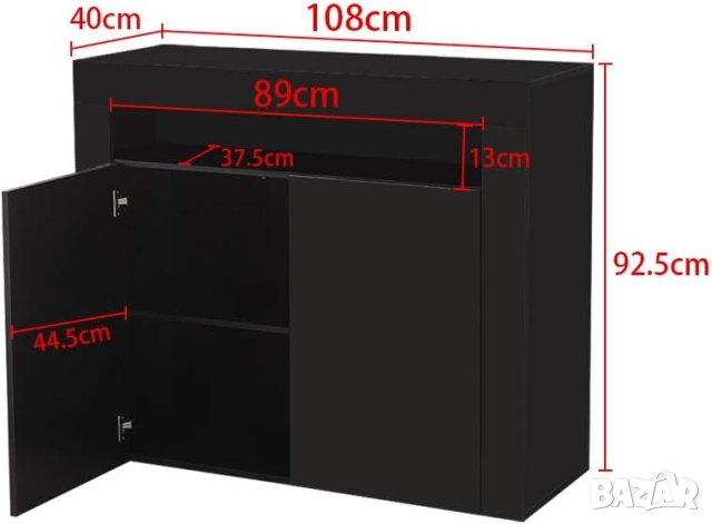 Елегантно и функционално шкафче с RGB LED осветление CXWL-ST-0051BL, снимка 6 - Шкафове - 42874611