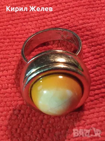 СТАР ЗЛАТИСТ ВИНТИДЖ АРТ МОДЕЛ ПРЪСТЕН 45683, снимка 9 - Пръстени - 46496497