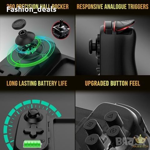 Нов Мобилен Гейм Контролер 2023 За игри iPhone и Android Bluetooth, снимка 6 - Друга електроника - 42716699