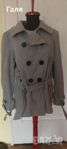 Палто сиво, късо, размер S/M