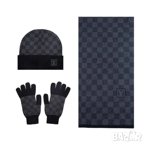 шапка, шал и ръкавици louis vuitton , снимка 7 - Шалове - 51403076