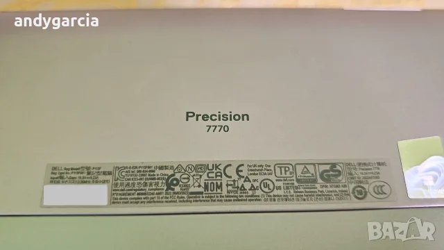 Dell Precision 7770/Intel Core i5-12600HX/16GB RAM/512GB NVMe/Intel UHD/17.3 FHD IPS 100% DCI-P3, снимка 8 - Лаптопи за работа - 55847805