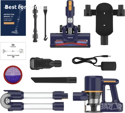 Безжична мощна прахосмукачка TASVAC N7 28Kpa, снимка 9 - Прахосмукачки - 49972805