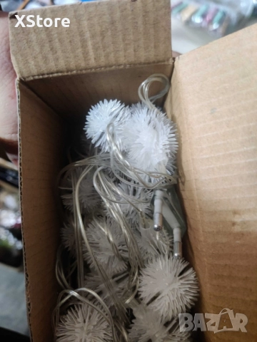 Многоцветни коледни LED лампички с топчета с щепсел- Многоцветни, дължина - 5м ,28 бр. лампички., снимка 13 - Лед осветление - 52441852