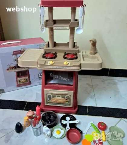 Детска кухня за игра - Комплект 44 части със светлини и звуци, снимка 1