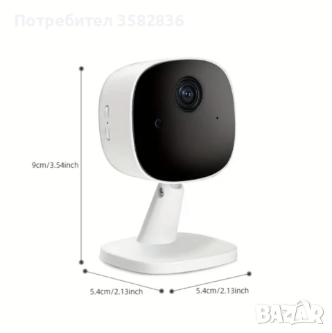 Безжична WiFi камера за видеонаблюдение – HD, нощно виждане, двупосочно аудио, работа през телефон, снимка 3 - HD камери - 52579254