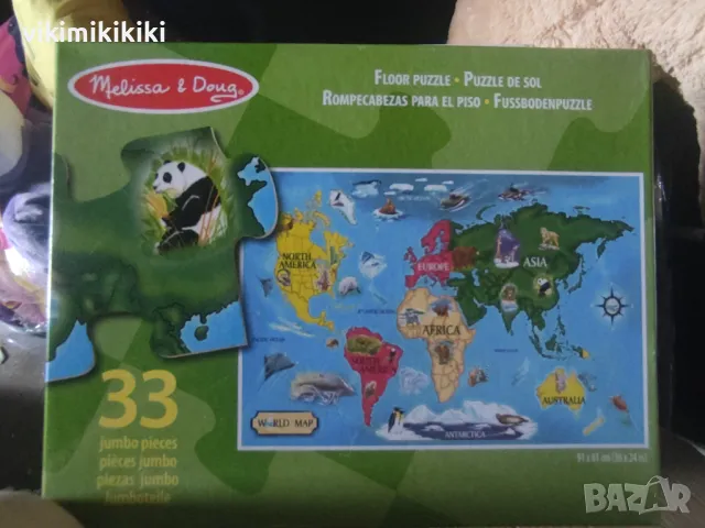 Пъзел Melissa&Doug карта на света 33ч.