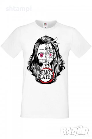 Мъжка тениска Demon Slayer Nezuko Kamado 03,Анимация,игра,Празник,Повод,, снимка 2 - Тениски - 38075717