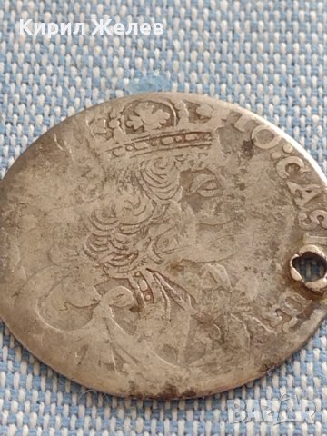 Сребърна монета 18 Гроша 1657г. Ян Казимир Полша 13608, снимка 5 - Нумизматика и бонистика - 42930051