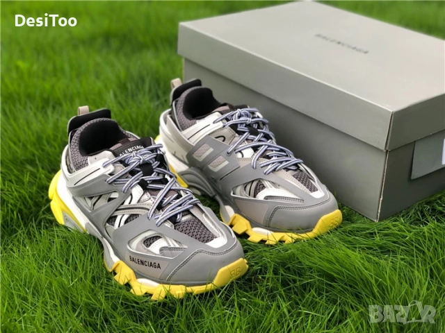 Balenciaga Track Sneaker "Grey/Yellow" , снимка 5 - Маратонки - 54362429