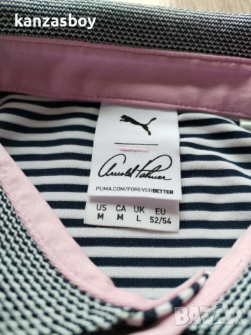 PUMA x ARNOLD PALMER - дизайнерска голф тениска КАТО НОВА М , снимка 7 - Тениски - 54208325