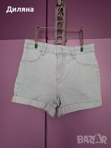 Къси дънкови панталонки за момиче H&M 146 см