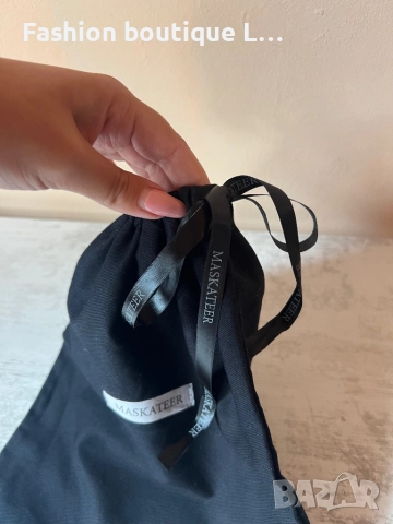 Луксозна черна противопрахова торбичка със сатенени връзки на марката MASKATEER 🖤, снимка 3 - Чанти - 52001396