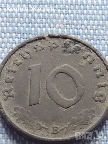 Монета 10 райхсфенинг 1943г. Германия Трети Райх с СХВАСТИКА за КОЛЕКЦИЯ 31578, снимка 4 - Нумизматика и бонистика - 42822354