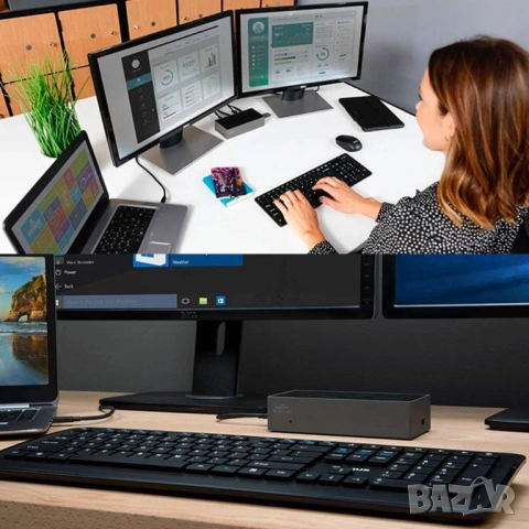 Универсална докинг станция Targus DOCK190-C USB-C/A • 100 W • Dual 4K, снимка 2 - Други - 52270173