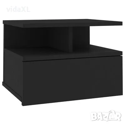 vidaXL Нощно шкафче за стена, черно, 40x31x27 см, инженерно дърво(SKU:800407), снимка 1 - Шкафове - 49077060