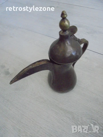 № 8205 Стар месингов съд – ориенталска кана “Далла” , снимка 6 - Антикварни и старинни предмети - 51345952