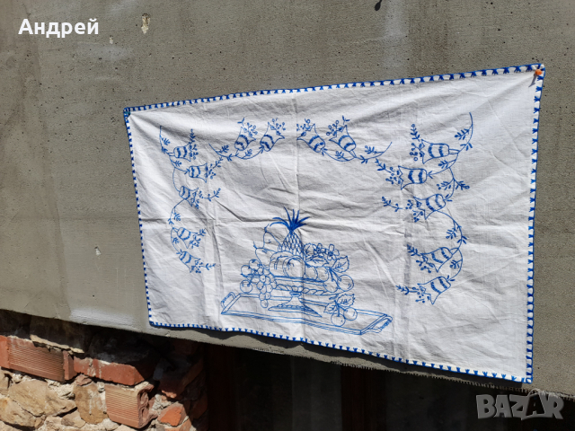 Старинен бродиран ковьор,покривка за стена #134, снимка 4 - Други ценни предмети - 36551493