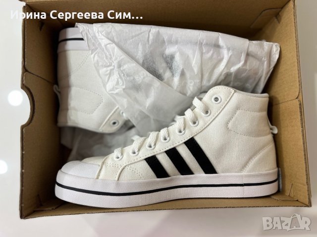 Нови оригинални кецове Adidas 39,3 номер бели и черни, снимка 10 - Кецове - 38299282