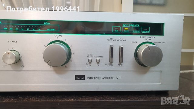 Усилвател "Sansui" A-5, снимка 3 - Ресийвъри, усилватели, смесителни пултове - 39885613