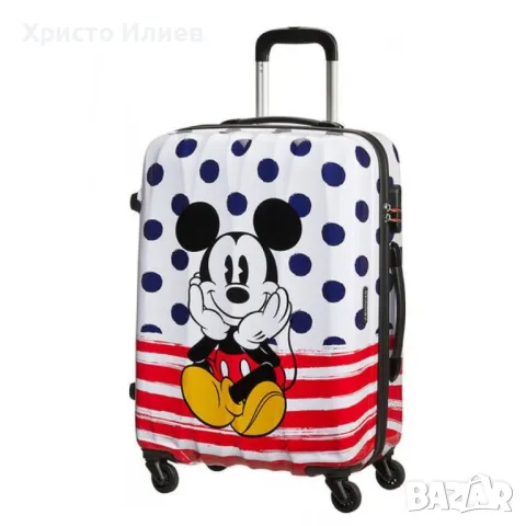 Твърд куфар Спинер American Tourister на 4 колела Disney 55 см Mickey Мики Маус ръчен багаж, снимка 2 - Куфари - 49478902