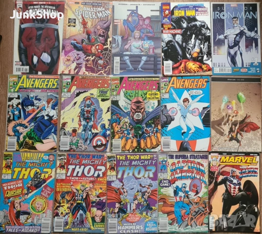 Ретро американски комикси Спайдърмен, Avengers, Капитан Америка, Тор