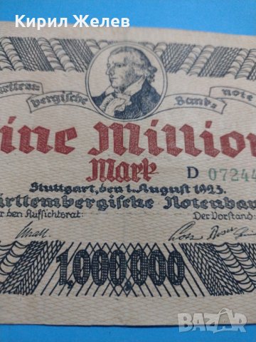 Рядка банкнота - един милион марки 1923 година Германия - 18889, снимка 3 - Нумизматика и бонистика - 31186496